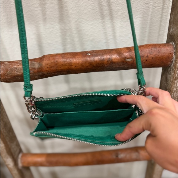 Mango Faux Embossed Leather Bag - Green - Picture 5 of 5